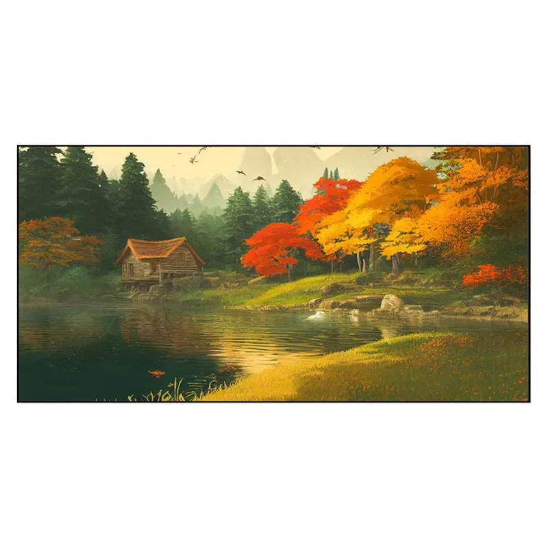 Serene Resthouse Canvas Wall Painting media 5