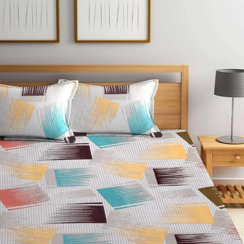 Photoshop Brush Printed Microfiber Bedsheet - 130 GSM media 4