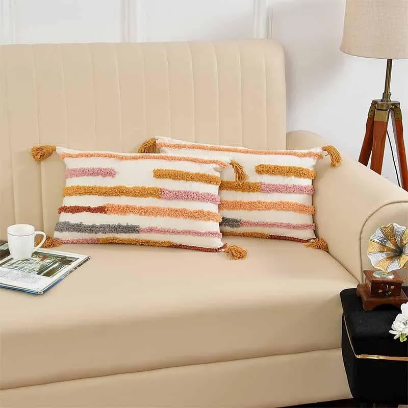 Boho Rainbow Cushion Cover- Set Of Two media 3