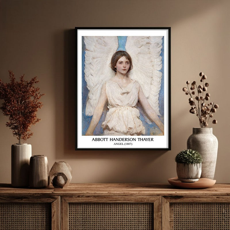 Angel Abott Handerson Thayer Archival Canvas Wall Painting - Black Frame