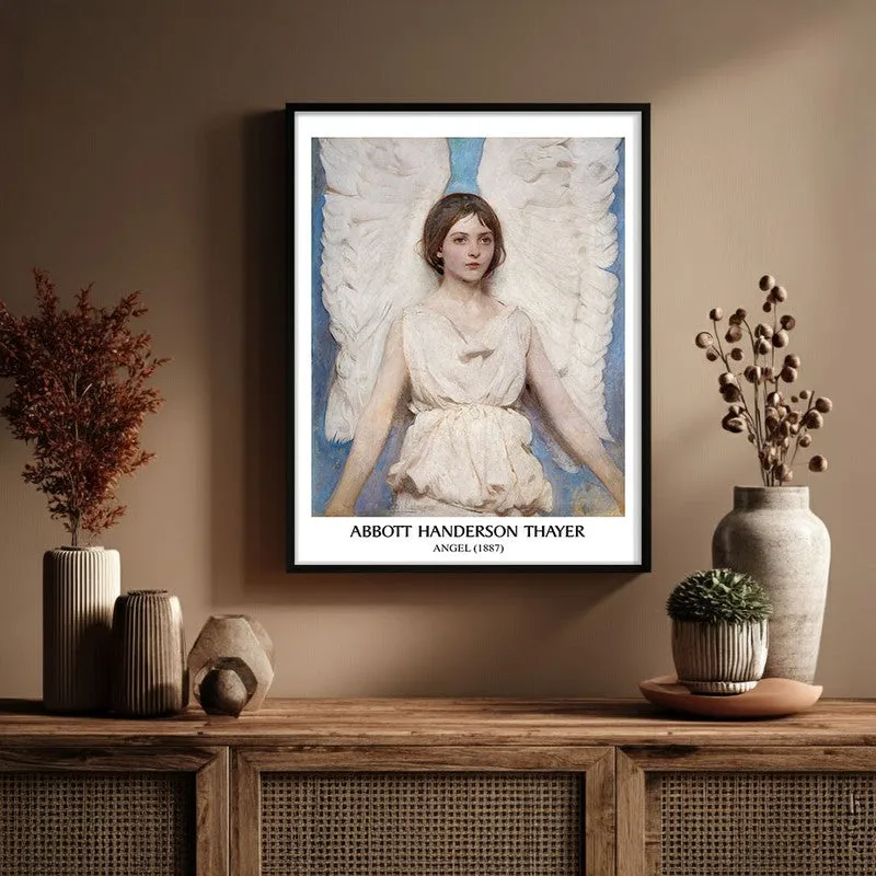 Angel Abott Handerson Thayer Archival Canvas Wall Painting - Black Frame media 1