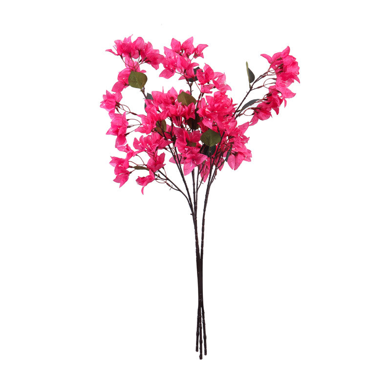 Artificial Realistic Bougainvillea Flower Stick (Pink) - Set Of Three media 3