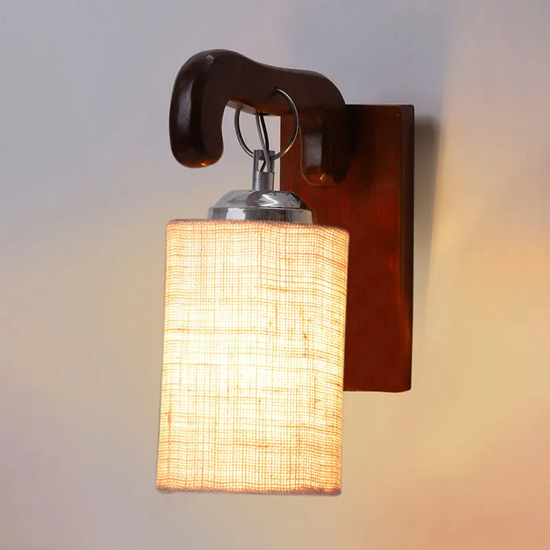 Klarion Glow Jute & Wooden Wall Lamp - Beige media 4