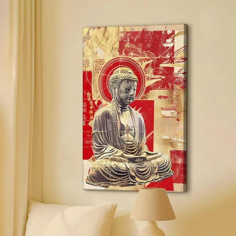Crimson Buddha Wall Art Without Frame media 6