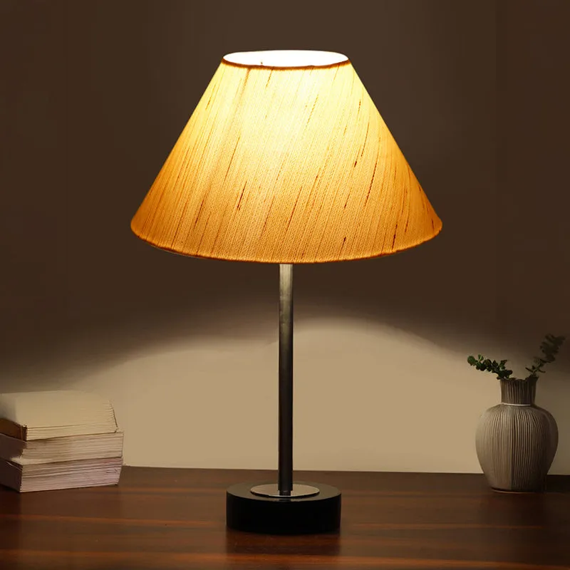 Cotin II Rodin Wooden Table Lamp - OffWhite,Silver,Black media 1