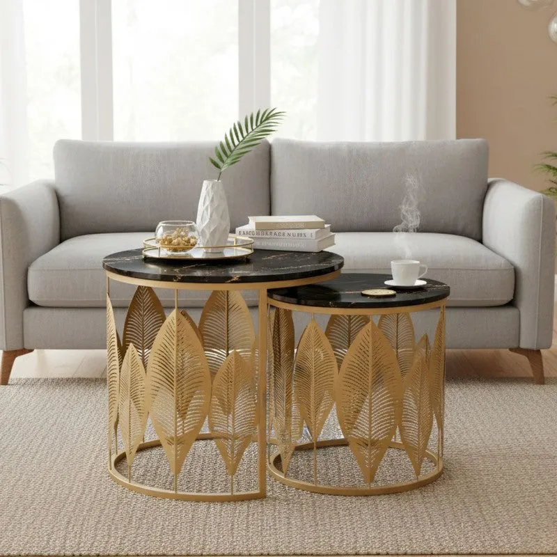 Kairo Curve Center Table (Brown & Black) - Set Of Two media 5