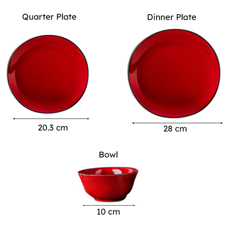Basic Crimson-y Dinner Set - 18 Piece Set media 7