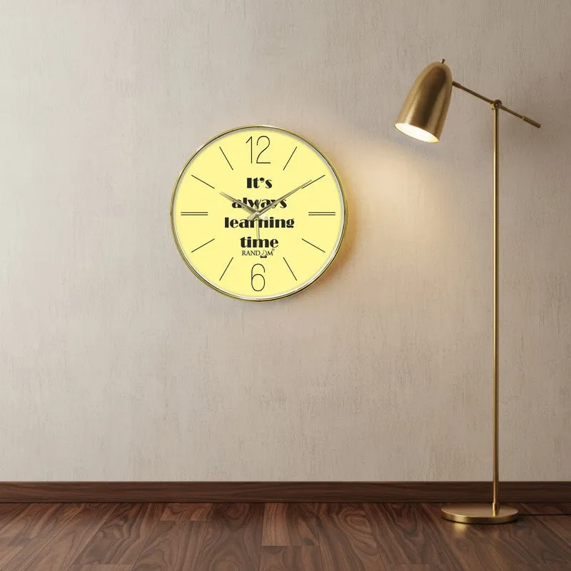 Learning Time Round Analog Wall Clock - Yellow media 4