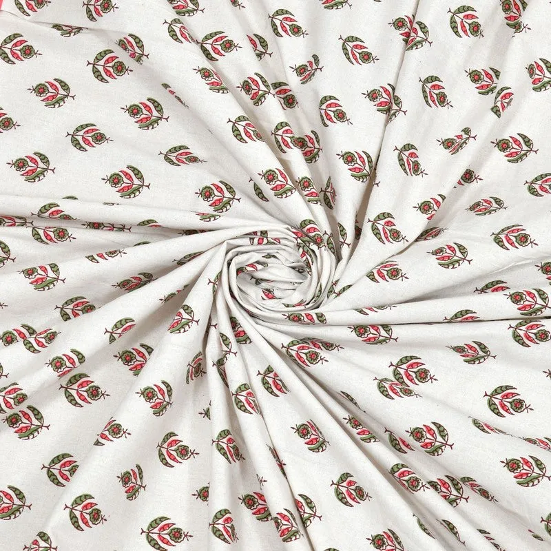 Nestva Cotton Bedsheet (White,Pink,Olive Green) - 240 TC media 5