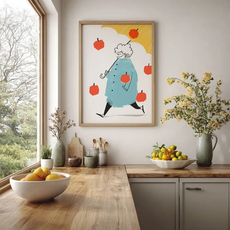 Fruit Fall Archival Canvas Wall Art - Brown media 5