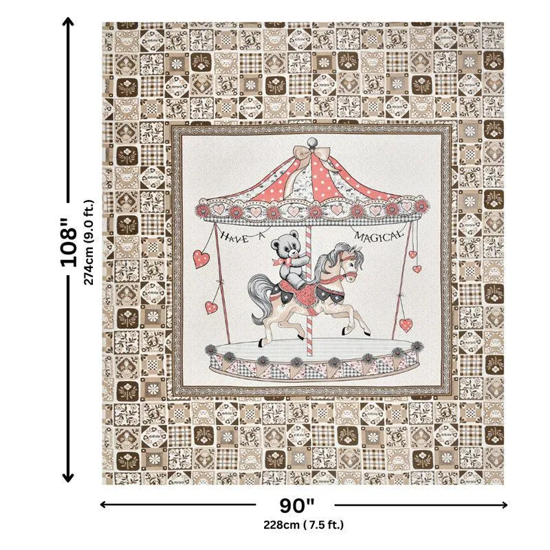 Candy Kingdom Kids Cotton Bedsheet (Brown) - 140 TC media 6