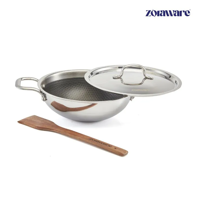 Zoraware Kadhai With Lid - 2200 mL/ 22 CM media 8