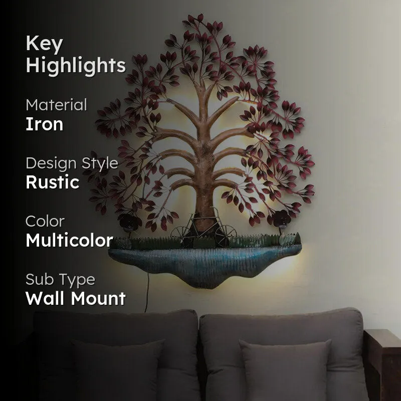 Cycle Under Tree Iron Wall Accent media 2
