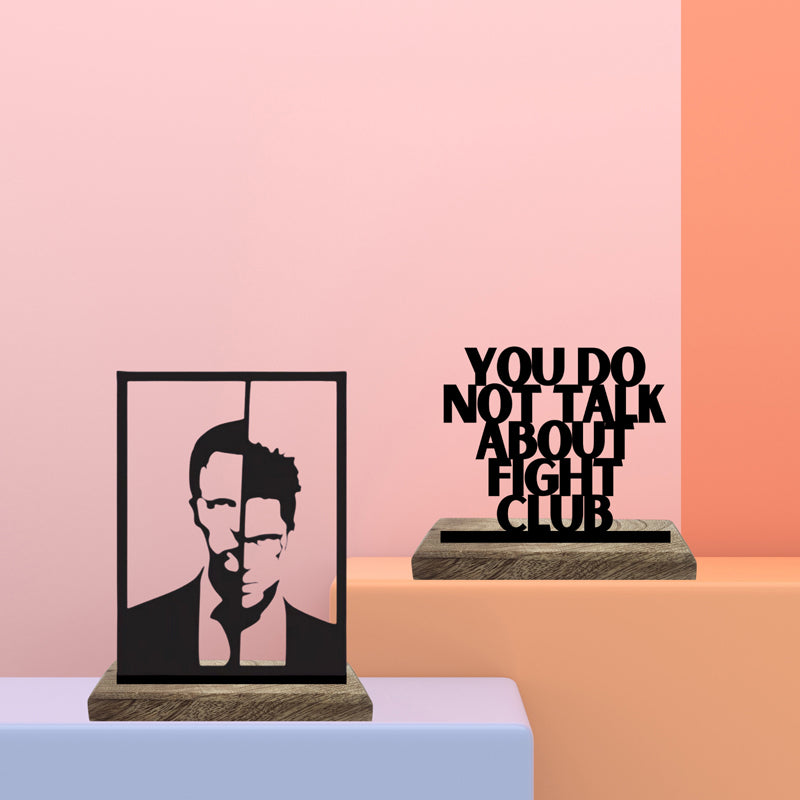 Fight Club Typography Showpiece - Set Of Two