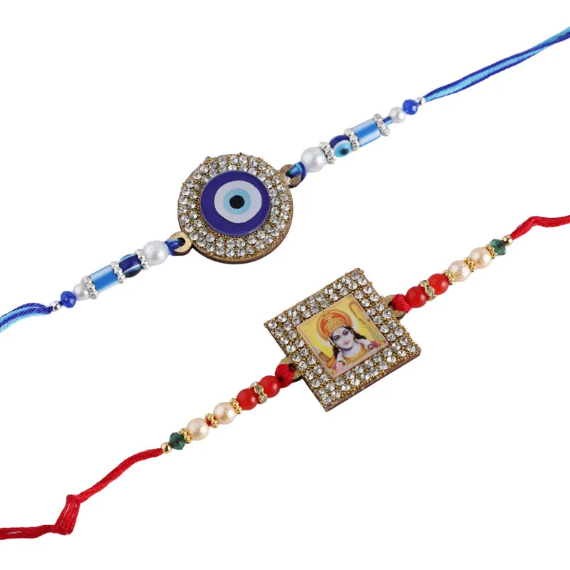 Shri Ram Rakhi with Roli Chawal - Three Piece Set media 6