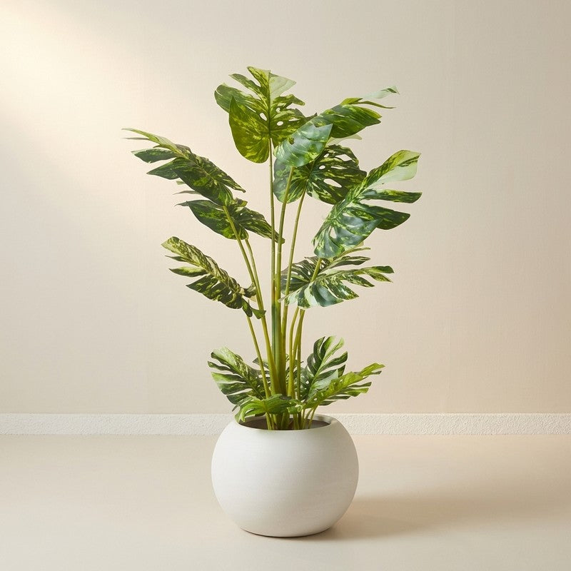 Botanical Bliss Artificial Plant With Black Plastic Pot - 3.9 ft