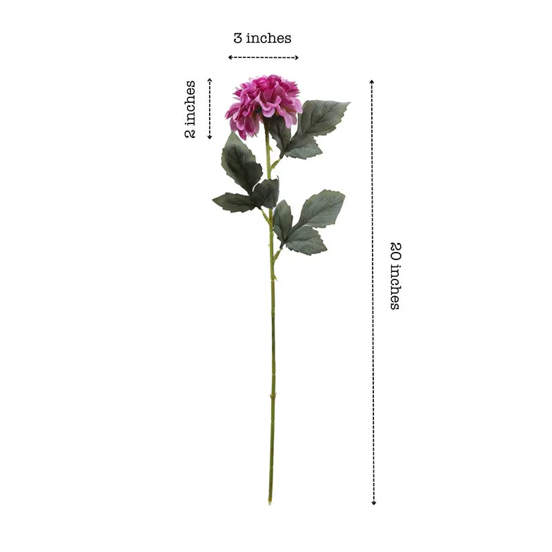 Artificial Realistic Chrysanthemum Flower Stick (Purple) - Set Of Five media 8