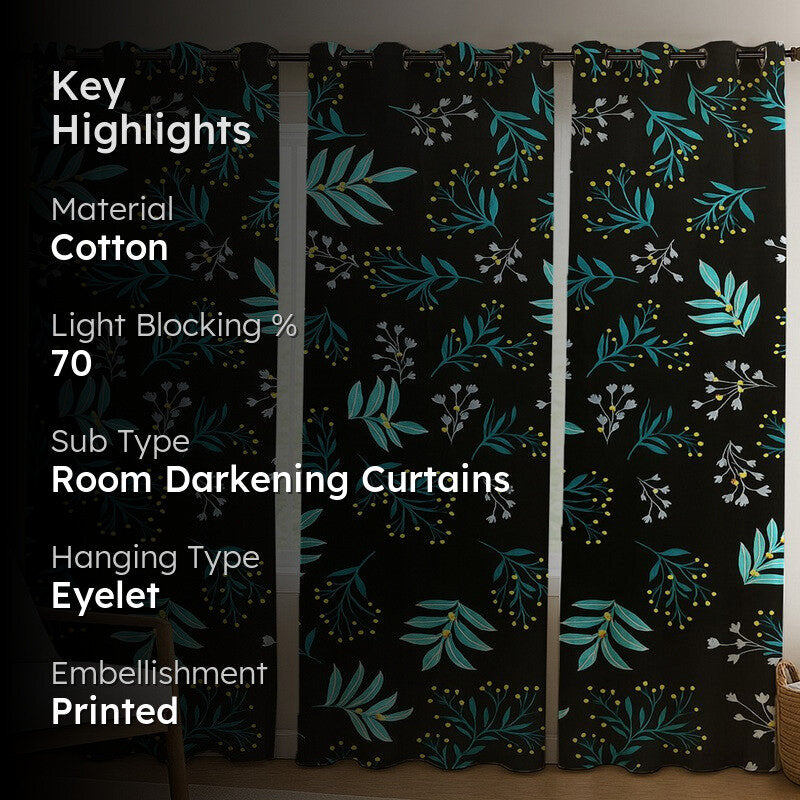Midnight Garden Curtain - Set Of Three media 2