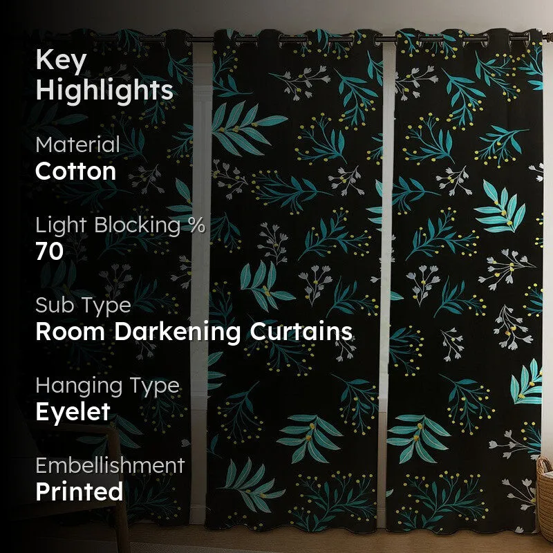 Midnight Garden Curtain - Set Of Three media 2