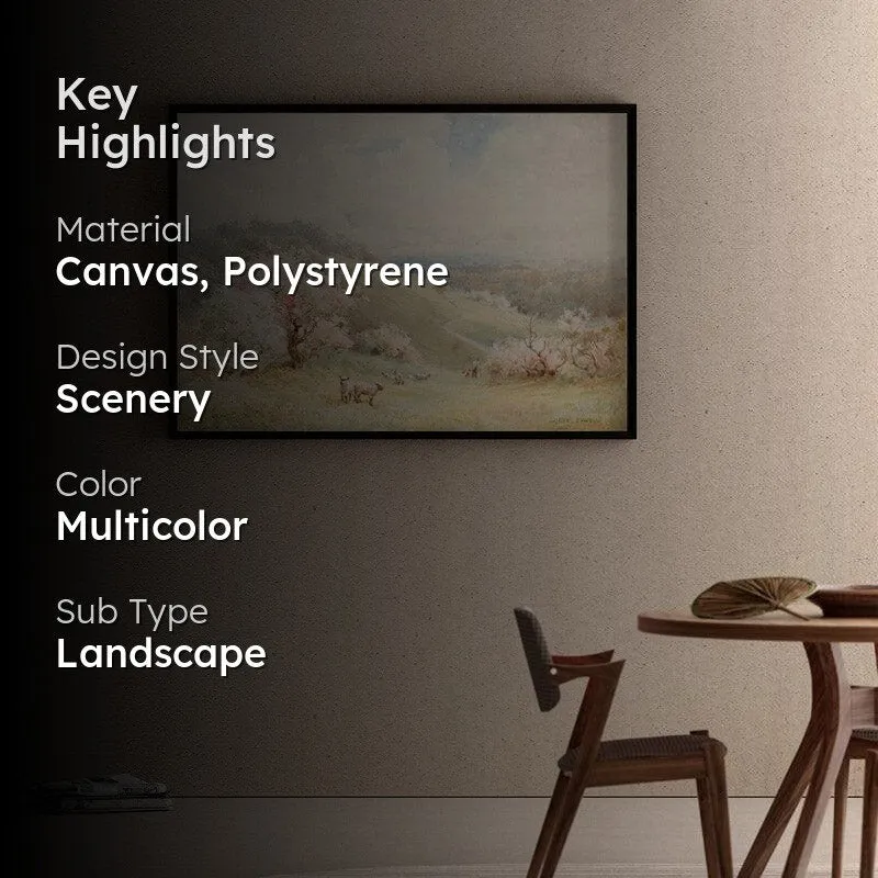 Spring Mist Canvas Wall Painting - Black Frame media 2