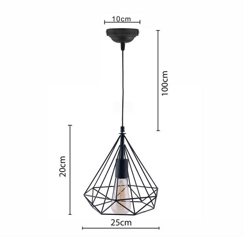 Diamond Mesh Metal Ceiling Lamp media 5