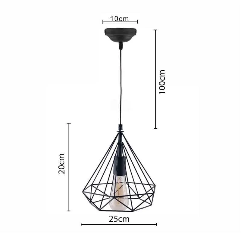 Diamond Mesh Metal Ceiling Lamp media 5