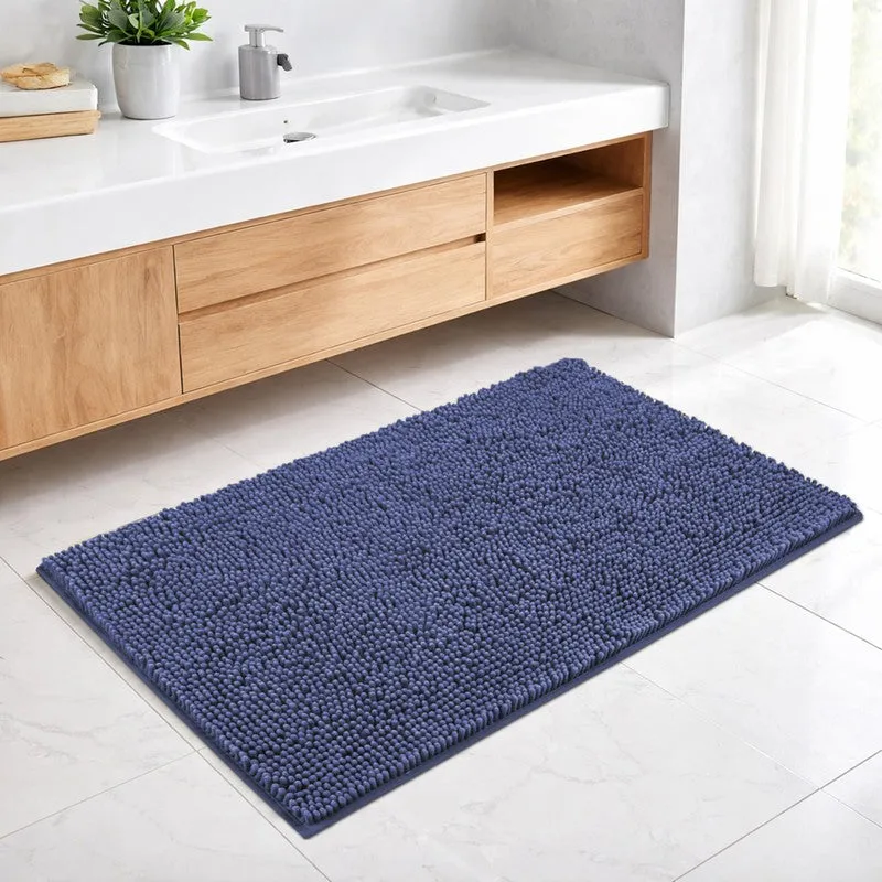 CalmCore Solid Microfiber Bath Mat - Navy media 4