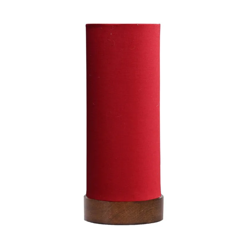 Jaala Tower Wooden Table Lamp - Red,Black media 4