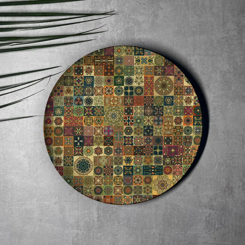 Vibrant Mosaic Metal Wall Plate - Set Of Five media 5