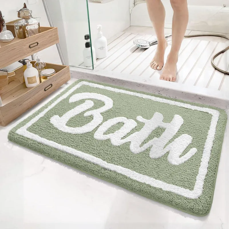 Bath Time Microfiber Bath Mat - Light Green media 1