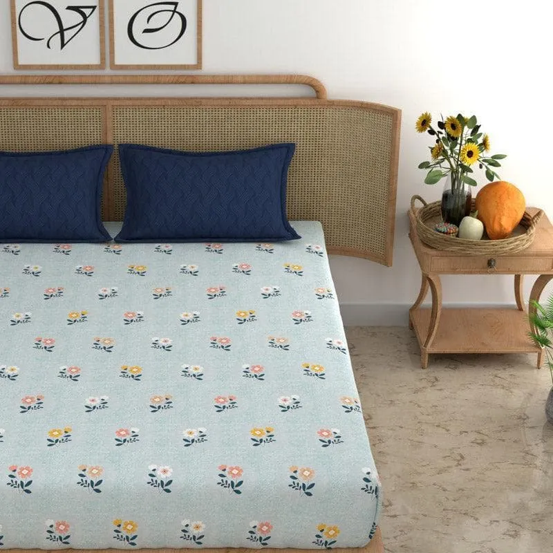 Medea Floral Microfiber Bedsheet - 180 GSM media 3