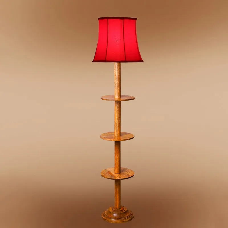 GlowDock Column Wooden Floor Lamp - Red media 6
