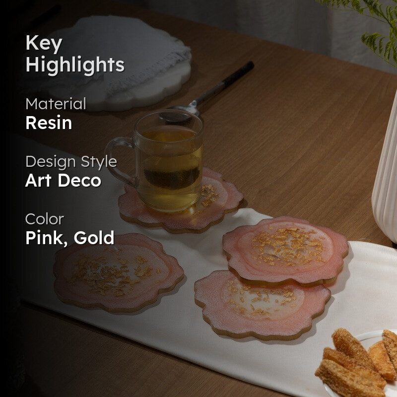 Celeste Crystal Coaster (Peach) - Set Of Four media 2