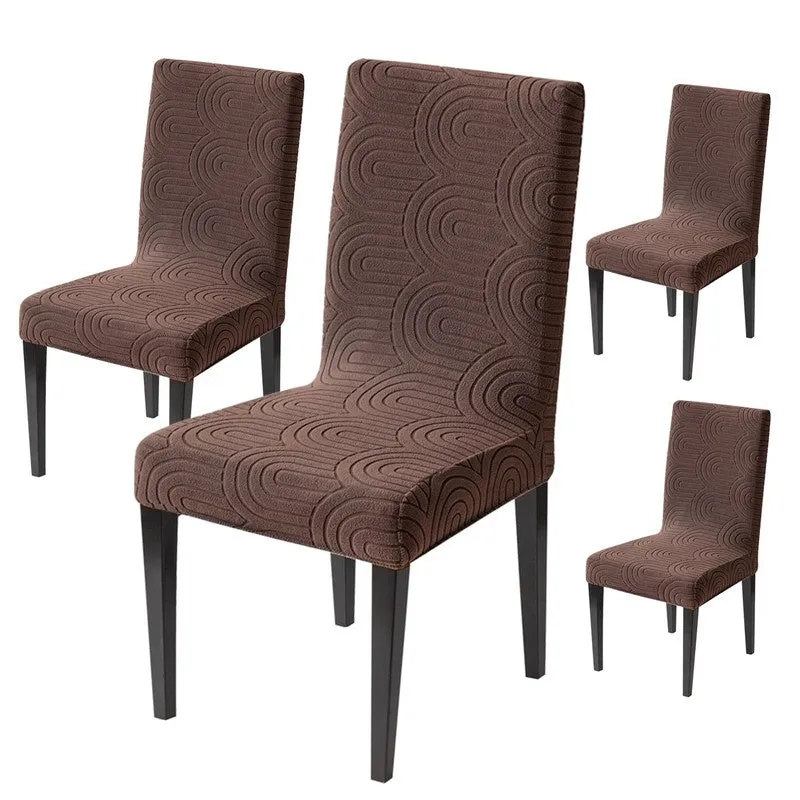 TrendyTrove Fit Chair Cover (Brown) - Set Of Four media 4