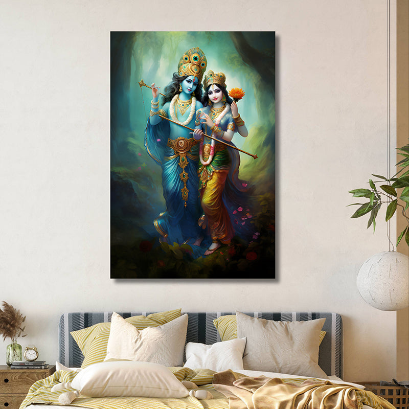 Radhe Shyam Duo Canvas Wall Painting