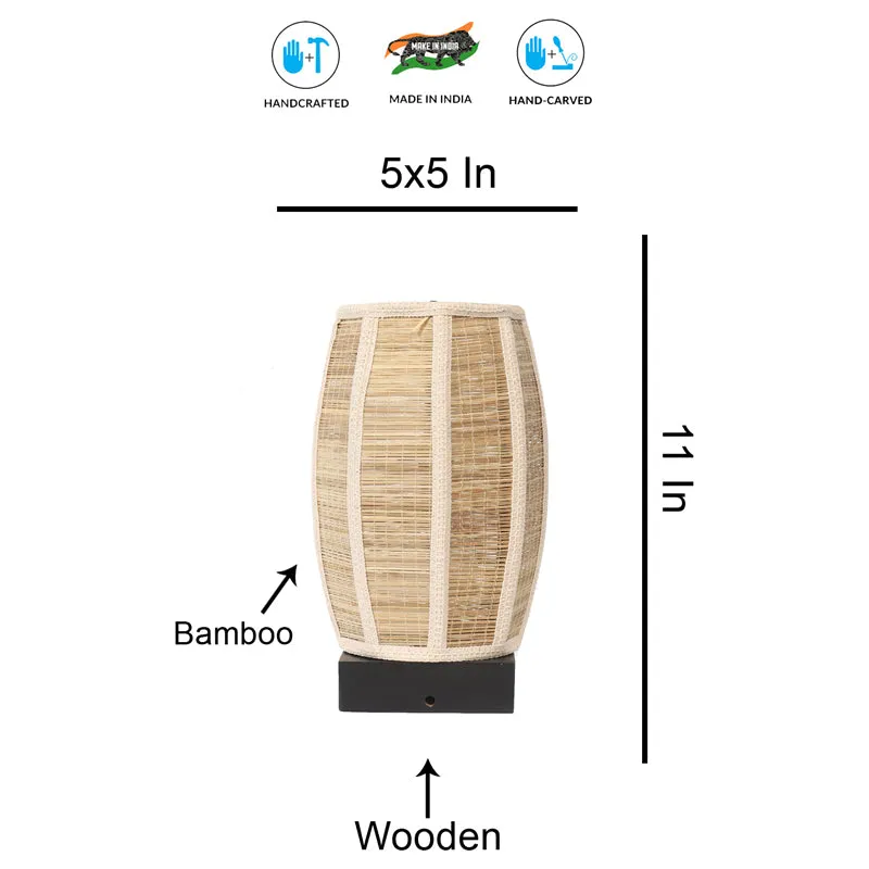 Lumorae Edge Bamboo Table Lamp - Black media 7