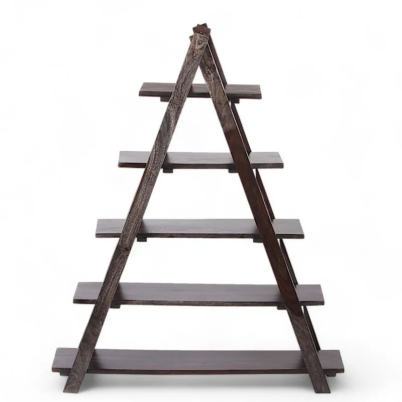 Uverox Sheesham Wooden Wall & Book Shelve - Black media 4