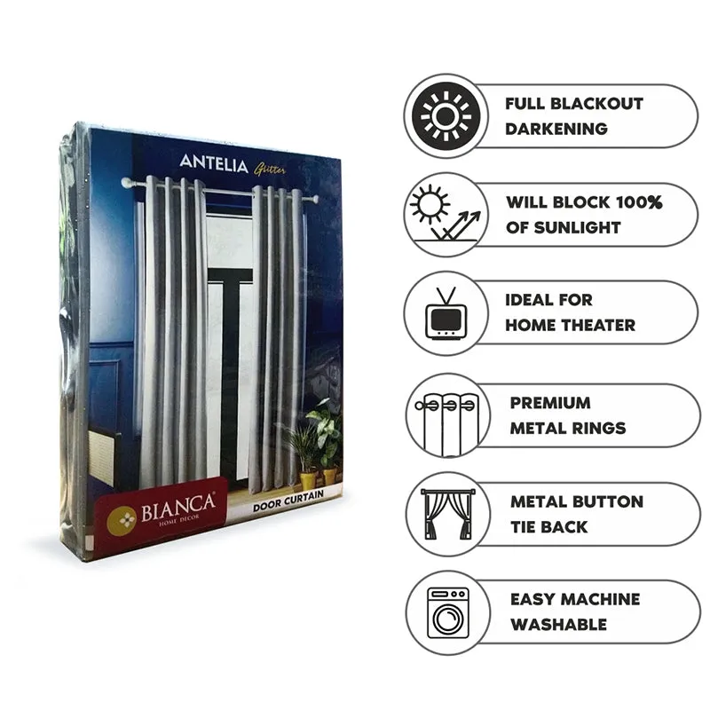 Acelynn Polyester Blackout Curtain (Blue) - Set Of Two media 7