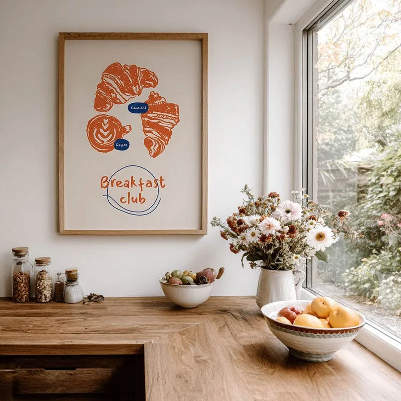 Breakfast Club Archival Canvas Wall Art - Brown media 7