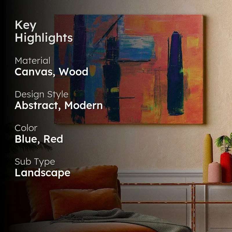 Vibrant Color Abstract Wall Painting - Gallery Wrap media 2
