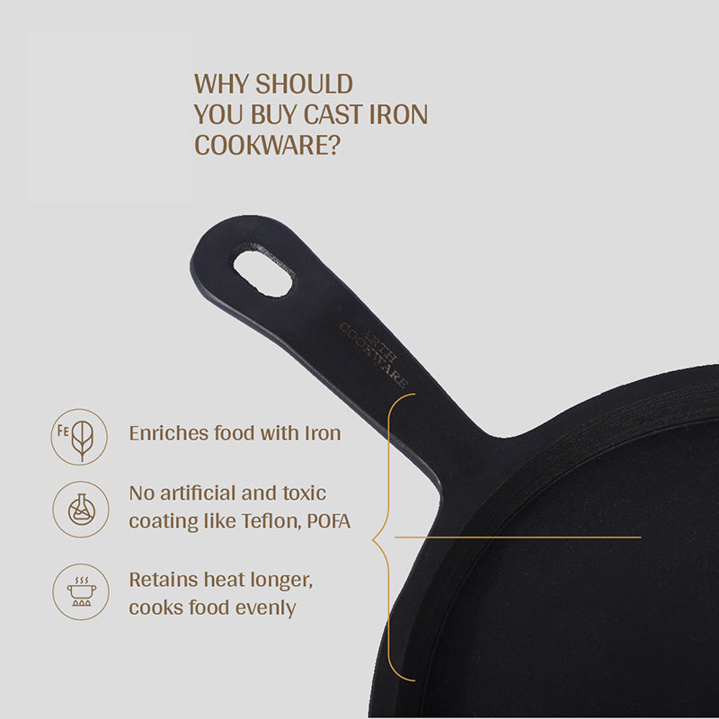 Loha Induction Safe Cast Iron Dosa Tawa - 25 cm media 3