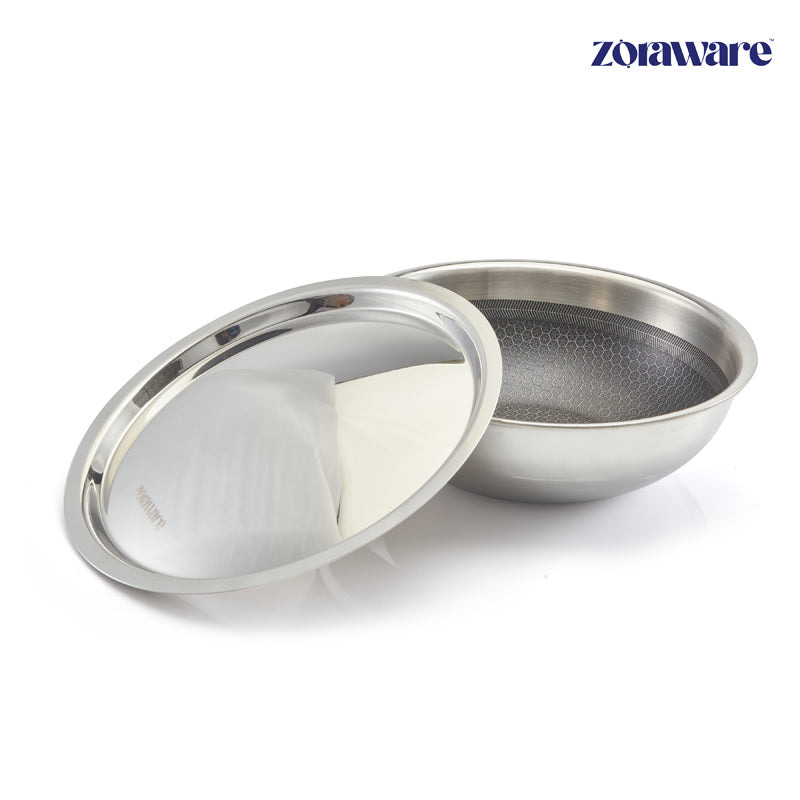 Zoraware Kadhai With Lid (1600 mL/2200mL) - Set Of Two media 4