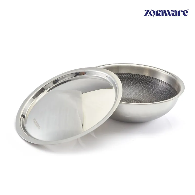 Zoraware Kadhai With Lid (1600 mL/2200mL) - Set Of Two media 4