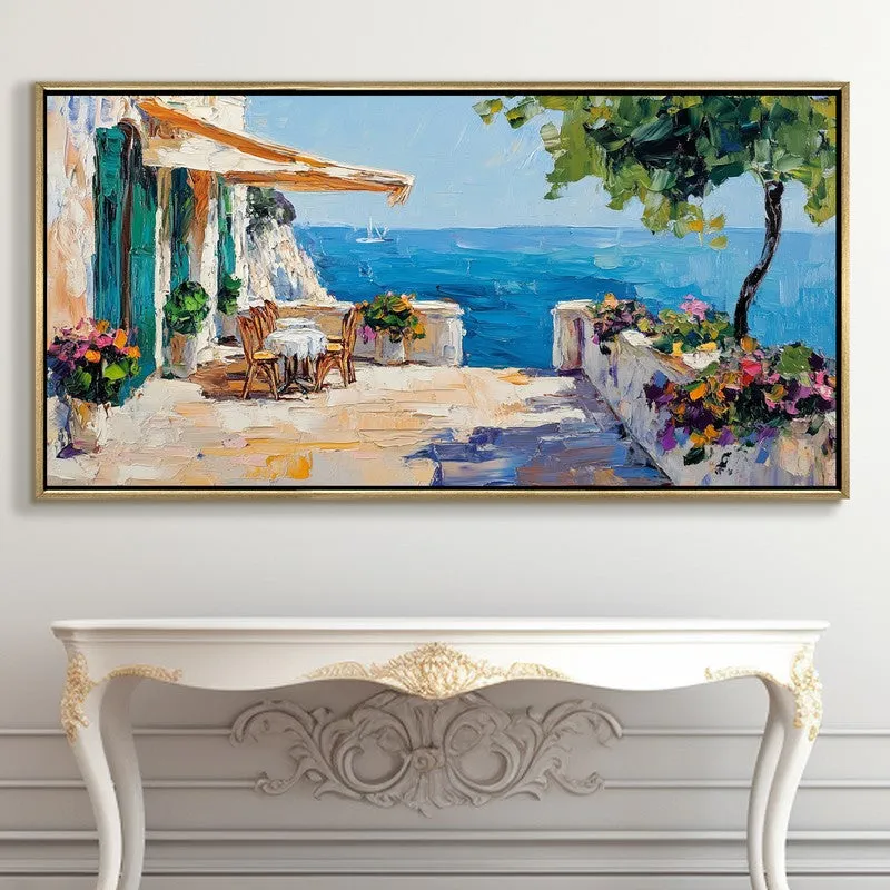 Terrace Dreams Canvas Wall Painting With Frame media 5