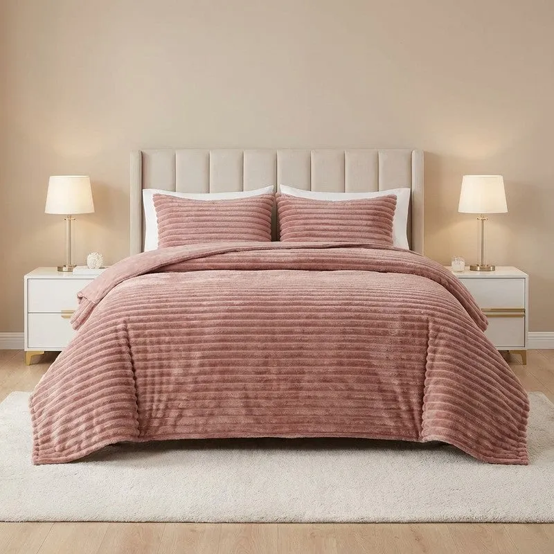 SleepScape Faux Fabric Blanket (Peach)- 300 GSM media 1