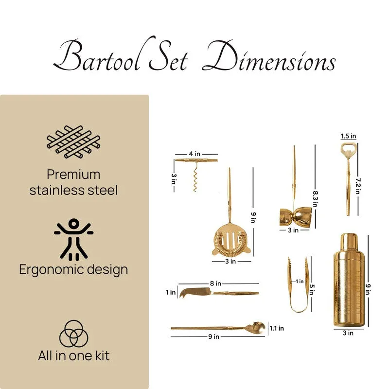 Exquisite Stainless Steel Barware Tools - Eight Piece Set media 6