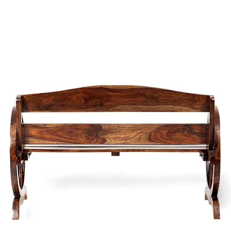 Vynex Sheesham Wooden Bench - Brown media 4