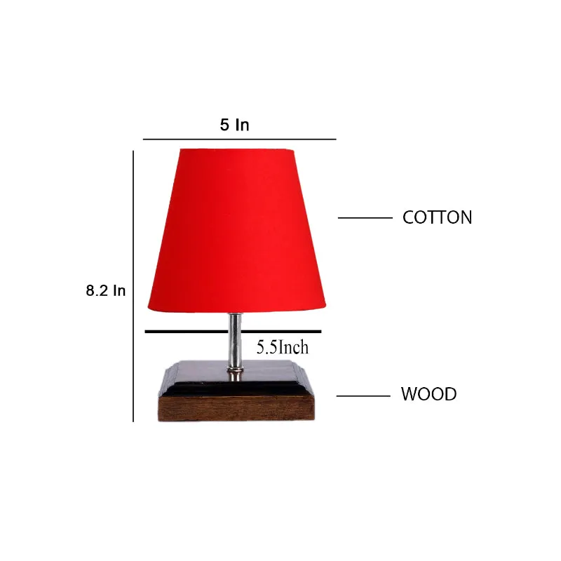 Niksha Fabric Table Lamp - Red,Brown media 5