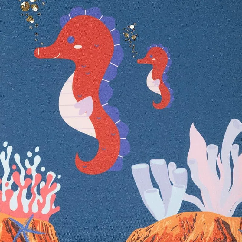 Seahorse Whimsy MDF & Fabric Wall Accent media 3