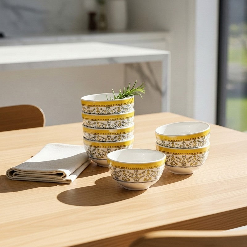 Forget Me Not Melamine Snack Bowls (140 mL Each) - Set of Six - 140 mL
